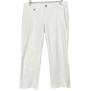 🌈RLR Ralph Lauren White Cropped Loose Hem Trouser